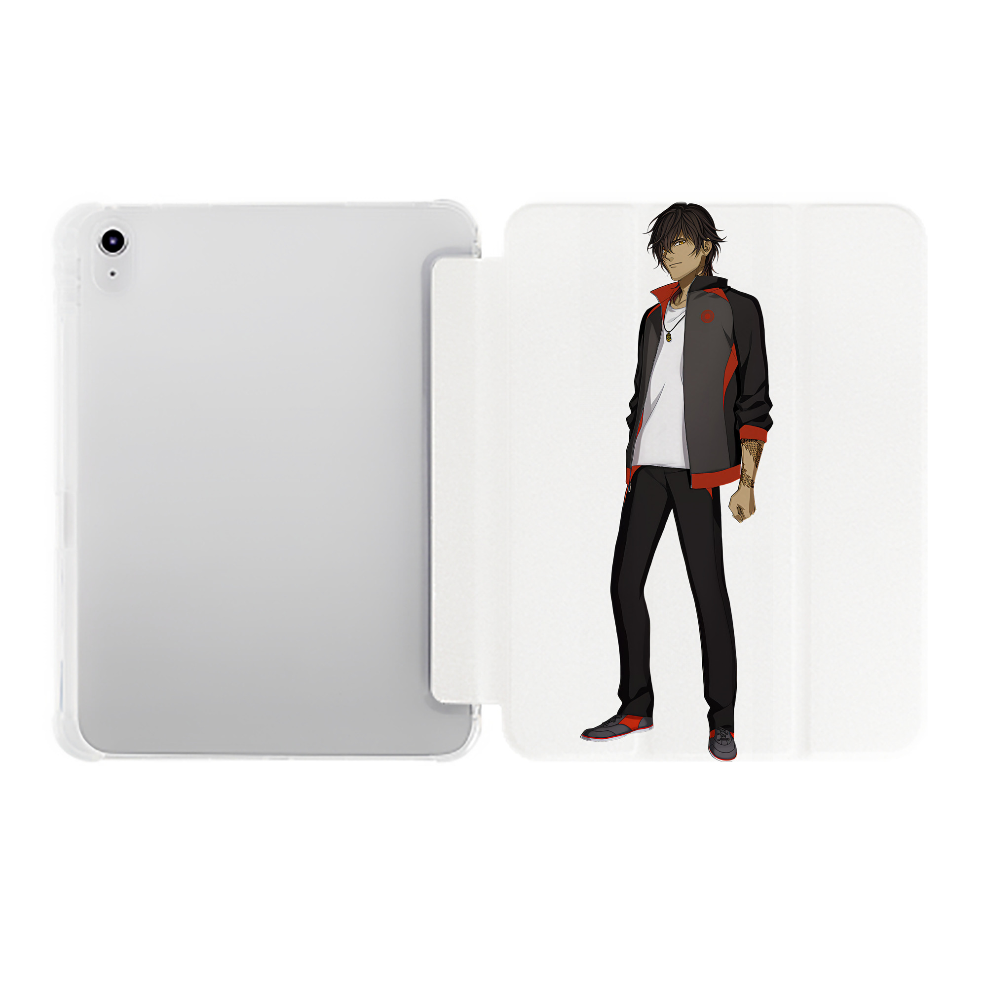 （画像用） 刀剣乱舞 Touken Ranbu IPad ケース ペン収納付き 三つ折りスタンド PUレザー×シリコン 対応機種9.5/10.5/10.9インチ